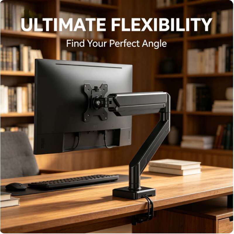 Desk Setup Monitor Arm - Single Monitor Mount 14-32 Inch Height