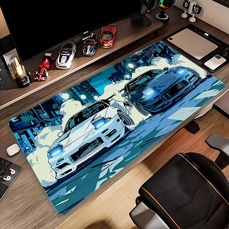 Two White Sports Cars Large Mo - Desk Setup Two Laptops のレビューと価格