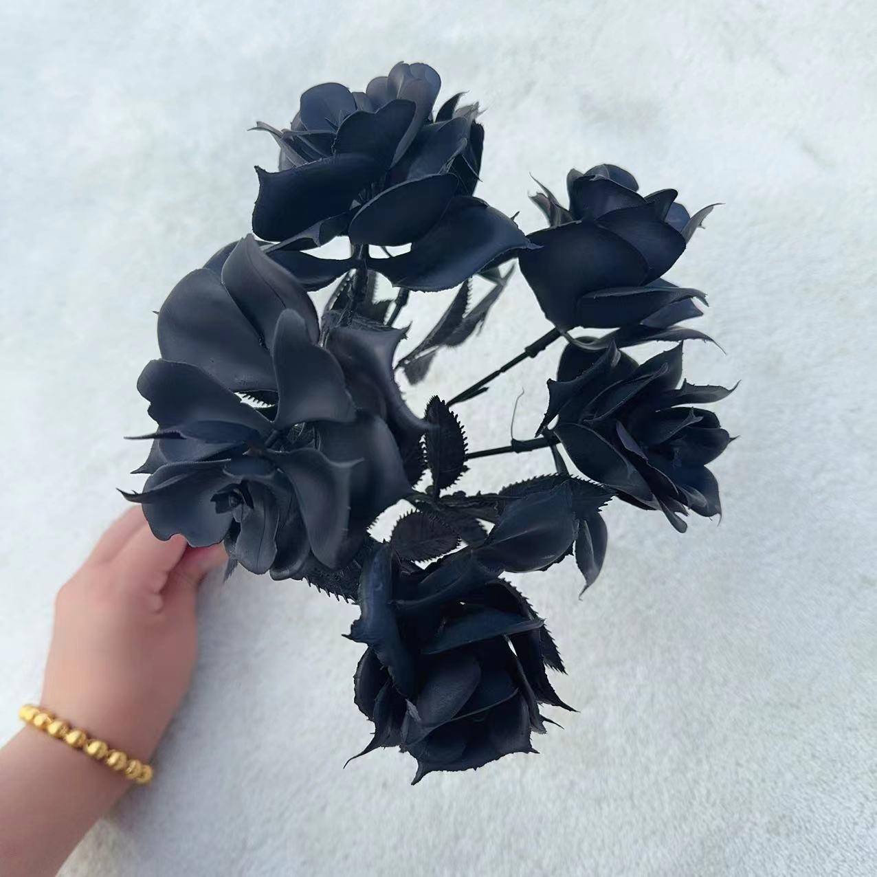 Black Halloween Artificial Flo - Desk Setup Plants のレビューと価格