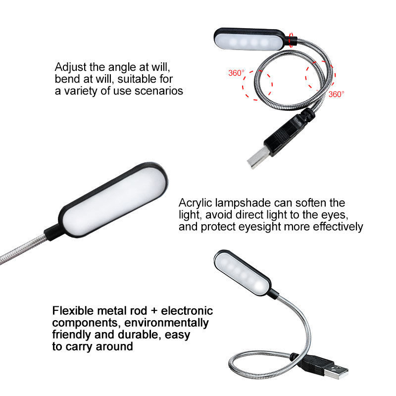Mini 4 LED Book Lamp Portable  - Desk Setup Maker のレビューと価格