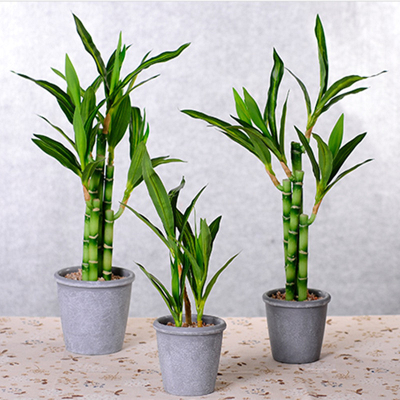 New 40cm rFtificial Lucky Bamb - Desk Setup Plants のレビューと価格