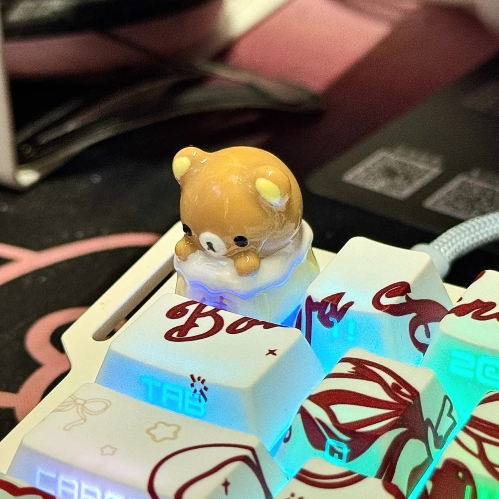 Kawaii Rilakkuma Keycaps Relax - Desk Setup Equipment のレビューと価格