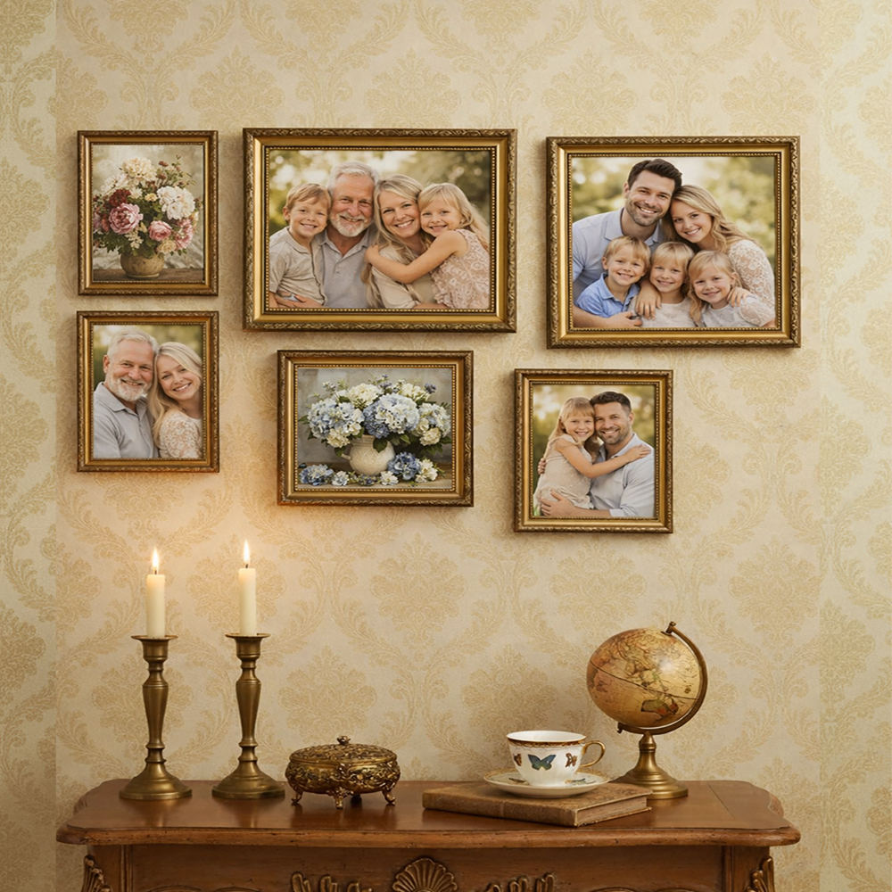 Antique Gold Photo Frame - Ava - Desk Setup Photo のレビューと価格