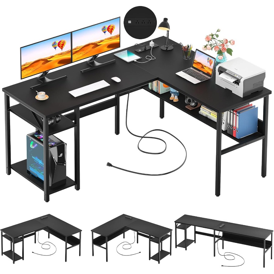 Reversible L Shaped Desk with  - Desk Setup For Gaming のレビューと価格