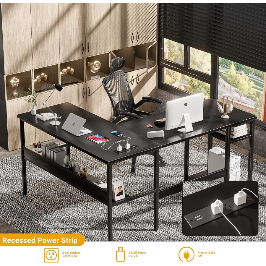 Reversible L Shaped Desk with  - Desk Setup For Gaming のレビューと価格