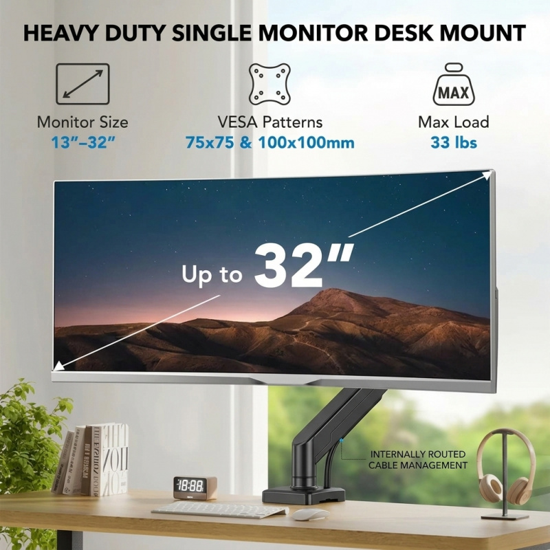 Heavy Duty Monitor Arm Bracket - Desk Setup Monitor Arm のレビューと価格
