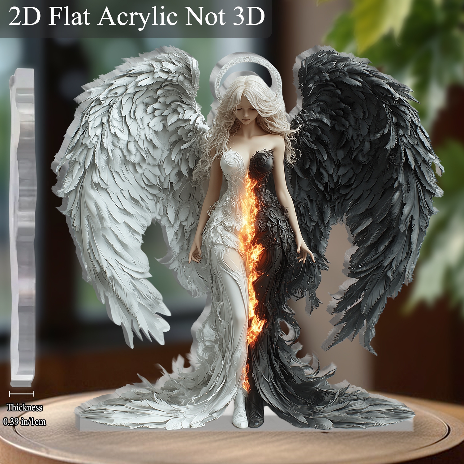 8in 2D Angel And Devil Wings A - Desk Setup Photo のレビューと価格