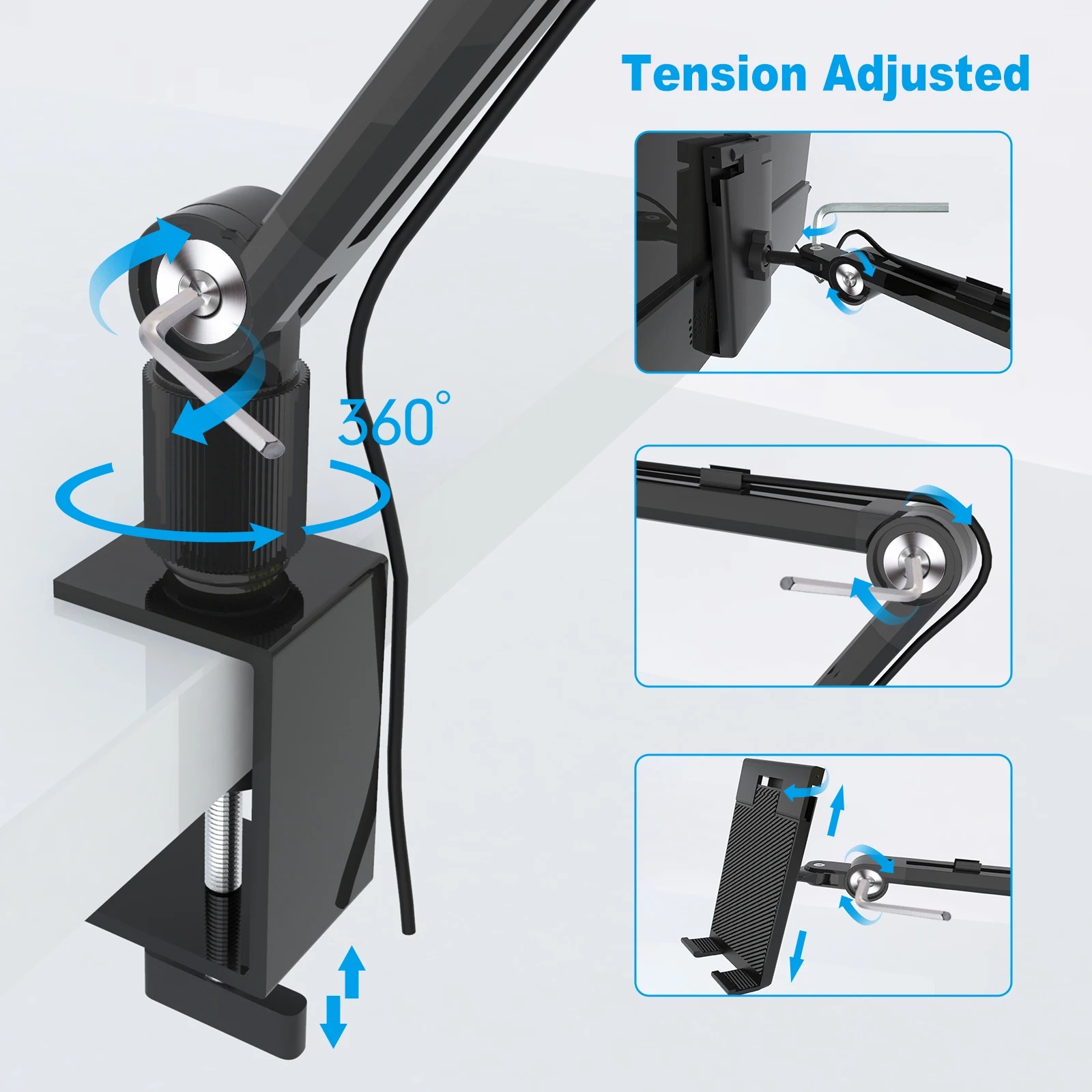 2025 Tablet Stand Holder for I - Desk Setup Monitor Arm のレビューと価格