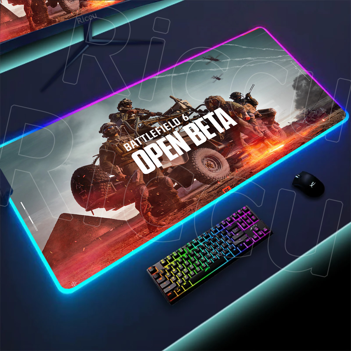 New Gamer Rgb Desk Mat Back Li - Desk Setup For Gaming のレビューと価格