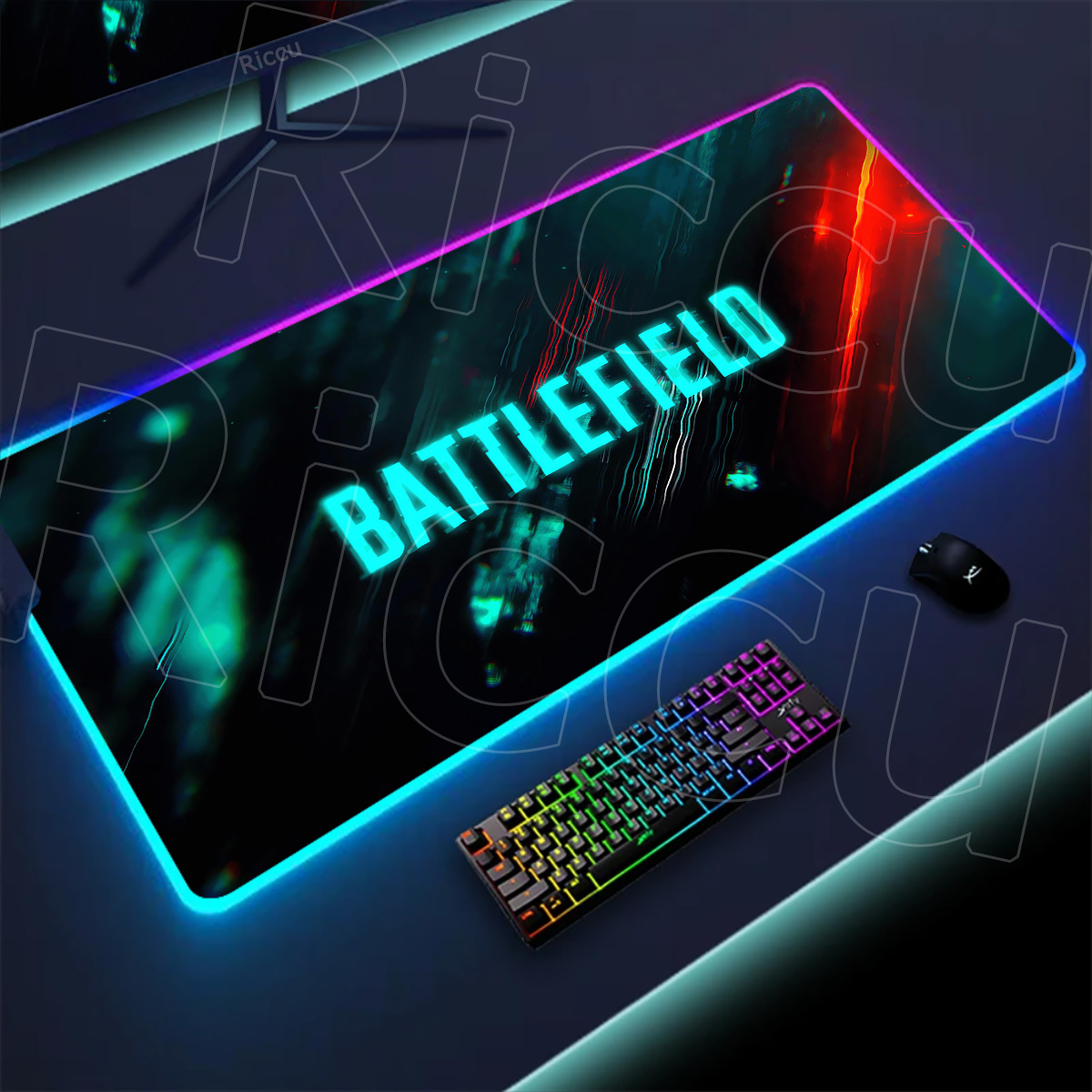 New Gamer Rgb Desk Mat Back Li - Desk Setup For Gaming のレビューと価格