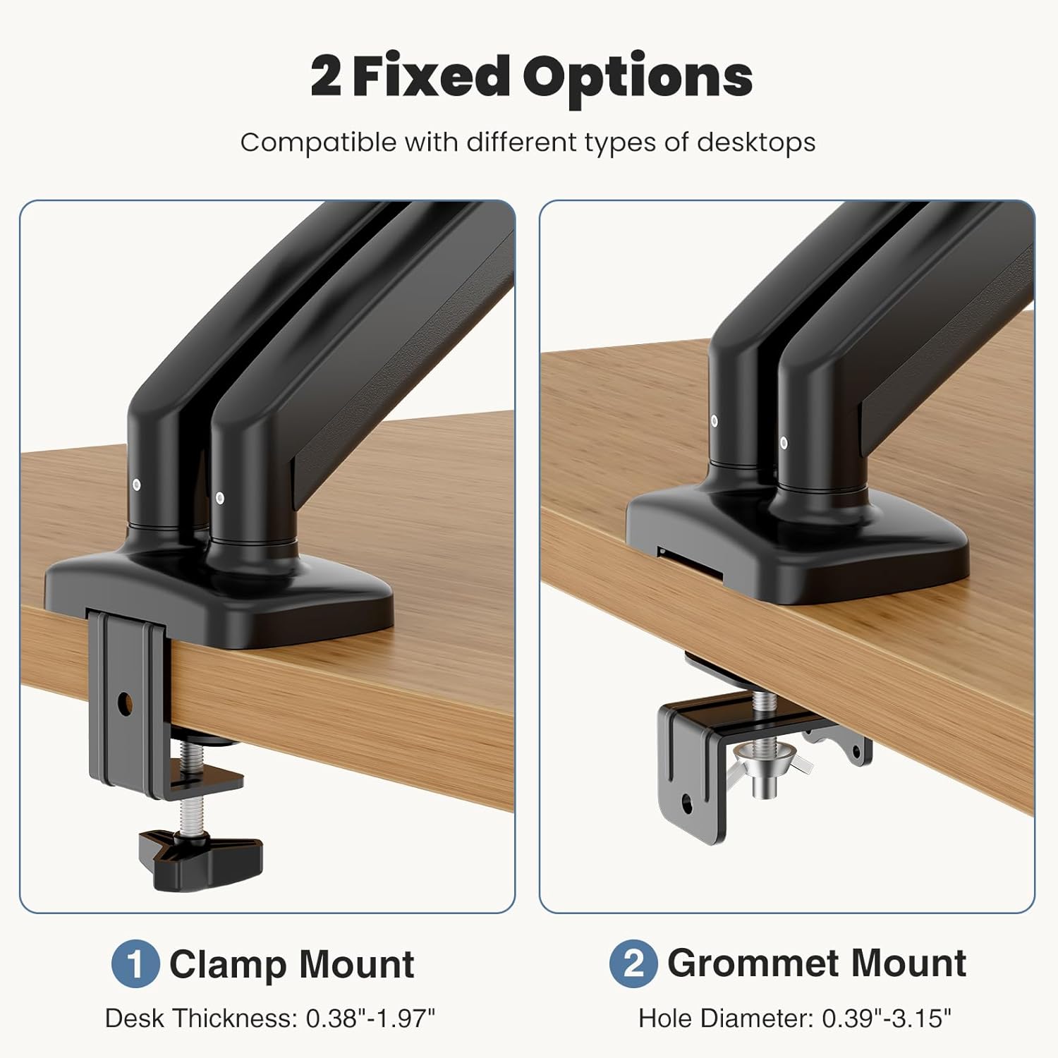 Set of 2 Dual Monitor Stand fo - Desk Setup Monitor Arm のレビューと価格