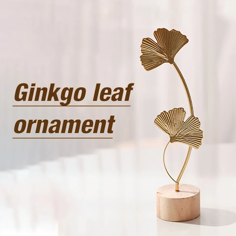 1pcs Golden Ginkgo Leaf Feathe - Desk Setup Photo のレビューと価格