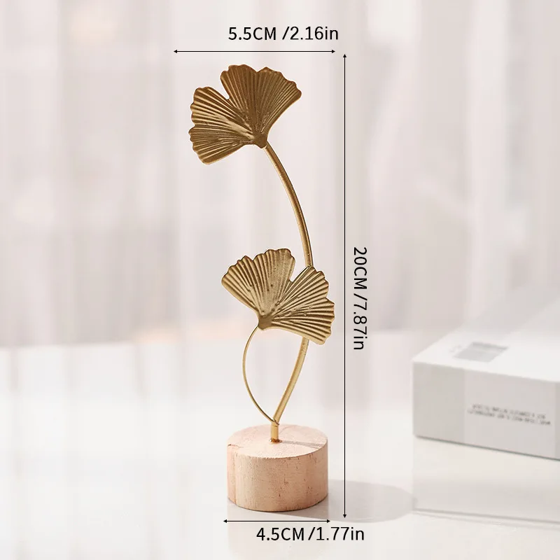 1pcs Golden Ginkgo Leaf Feathe - Desk Setup Photo のレビューと価格