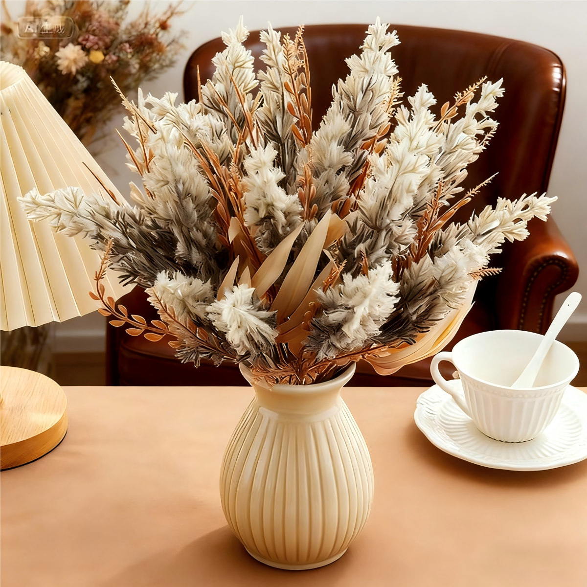 Artificial Plant Reed Festival - Desk Setup Plants のレビューと価格