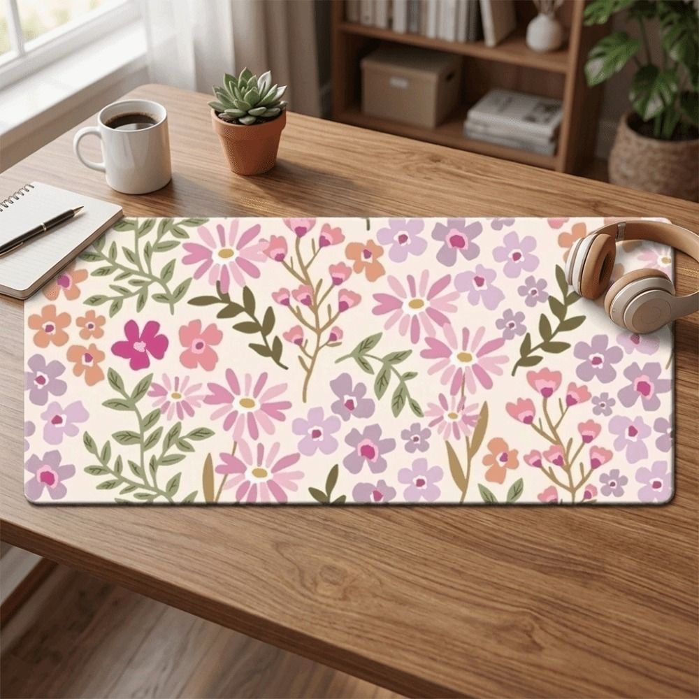 Stain-resistant Large Floral D - Rubber Mat Desk のレビューと価格