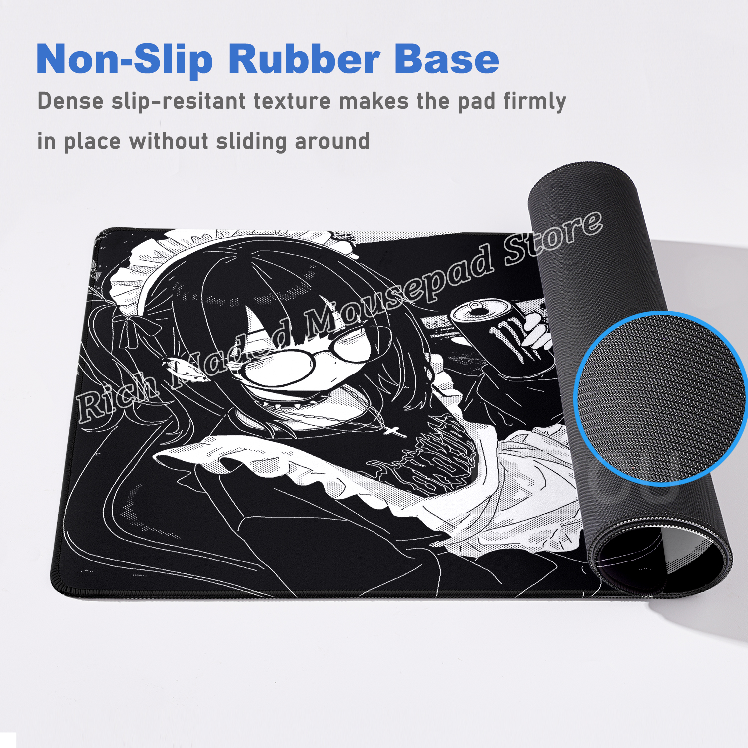 Black White Anime Girl Mouse P - Desk Setup Anime のレビューと価格