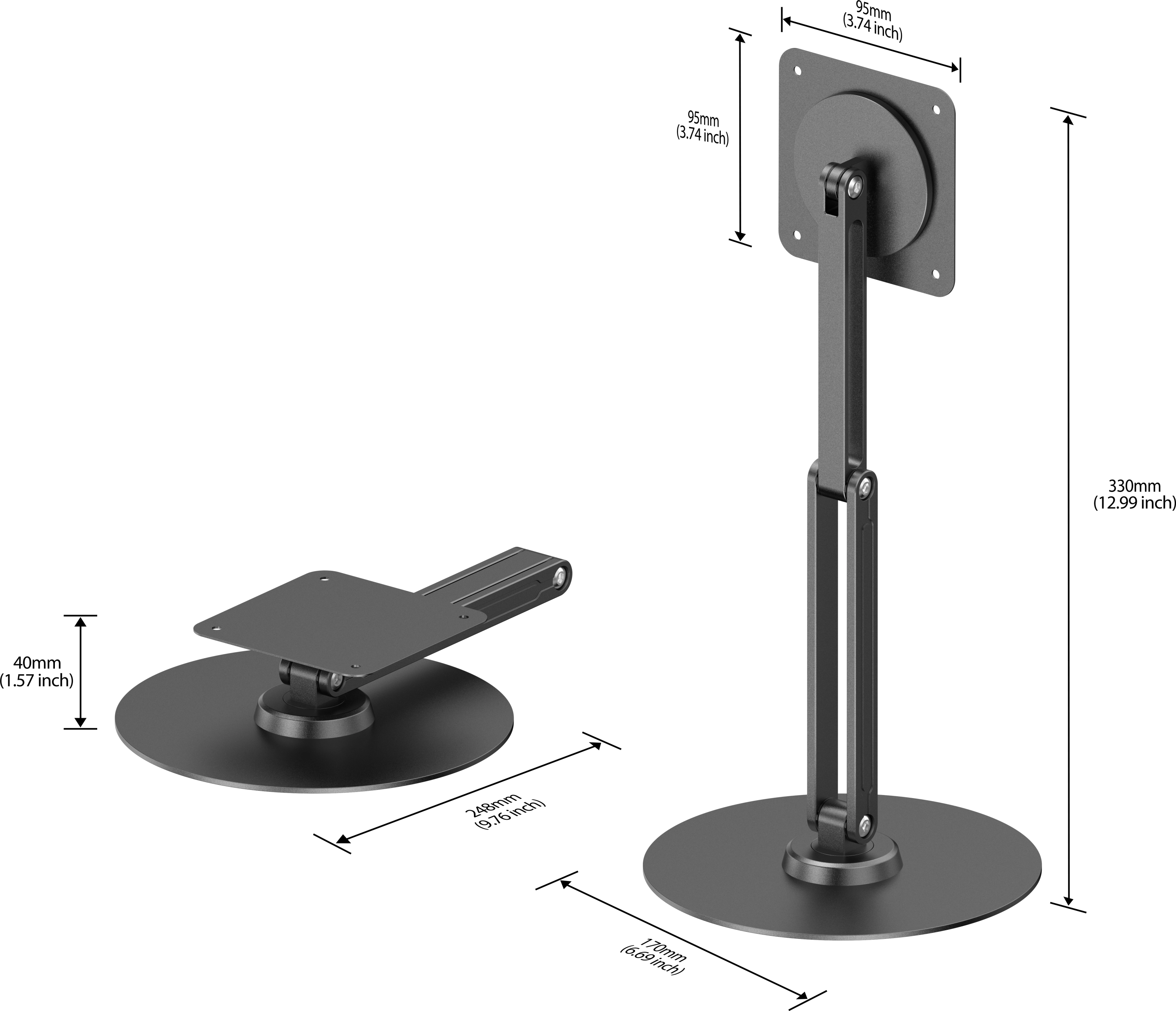 UPERFECT Adjustable Magnetic S - Desk Setup Monitor Arm のレビューと価格