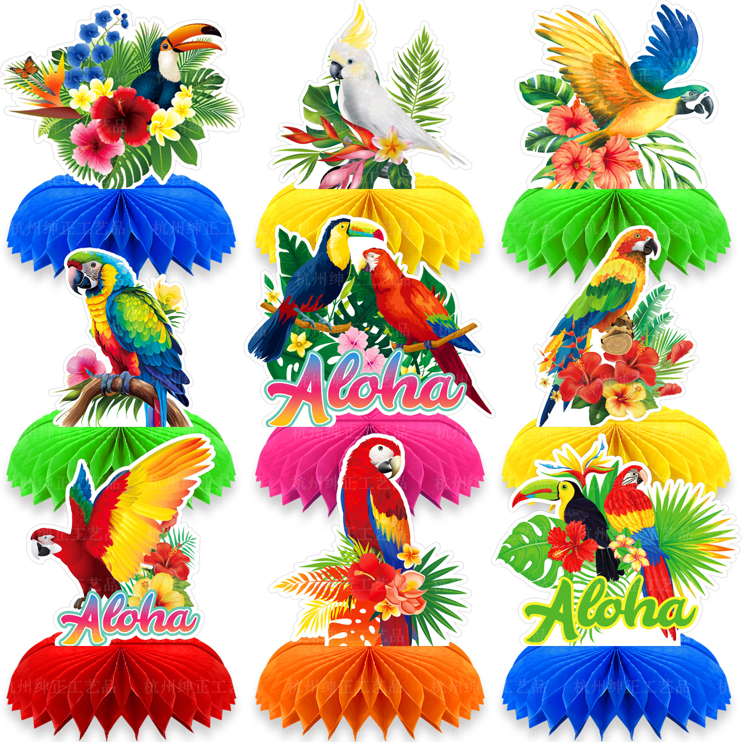 9Pcs Tropical Hawaii Theme Tou - Desk Setup Photo のレビューと価格