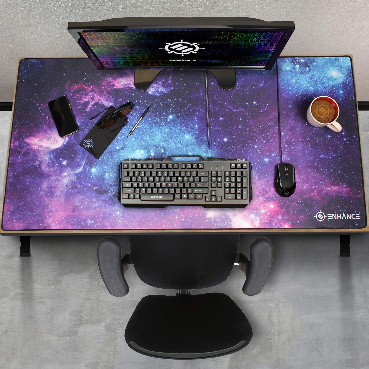 Large Gaming Desk Mat 24x48 in - Desk Setup Designer のレビューと価格
