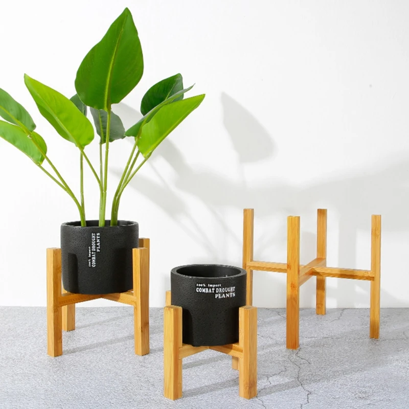 Four-legged Wood Flower Pot Ho - Desk Setup Plants のレビューと価格