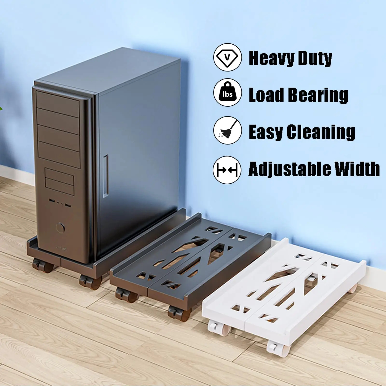 Adjustable Mobile CPU Stand Wi - Desk Setup Home Office のレビューと価格