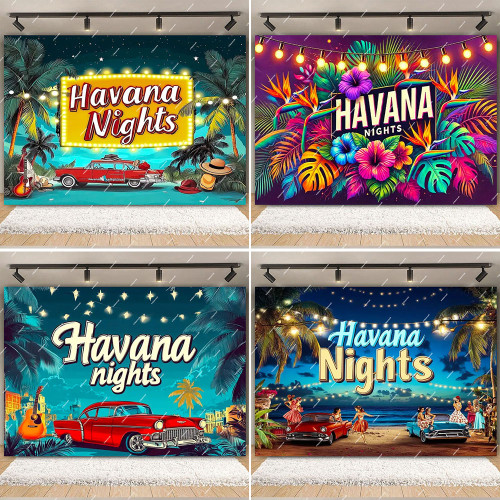 Havana Nights Backdrop Birthda - Desk Setup Plants のレビューと価格