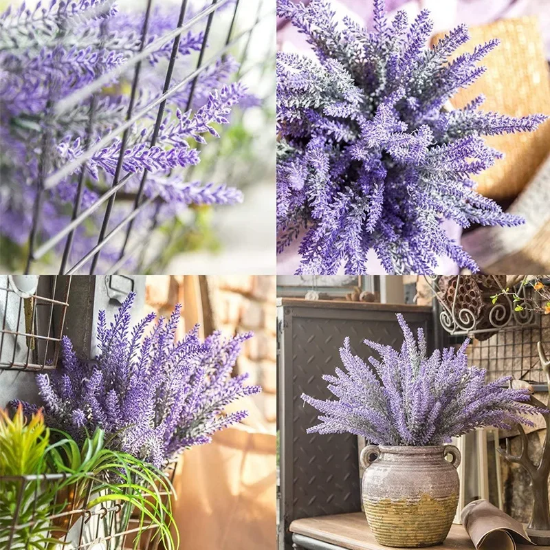 1 Bundle Purple Artificial Lav - Desk Setup Plants のレビューと価格