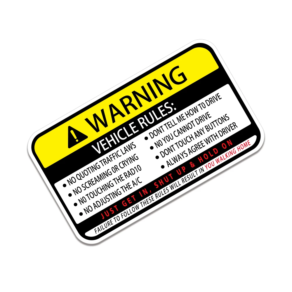 13x7.7cm Warning Words Car Sti - Desk Setup Maker のレビューと価格