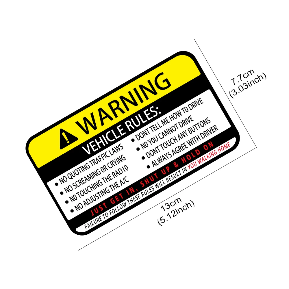 13x7.7cm Warning Words Car Sti - Desk Setup Maker のレビューと価格