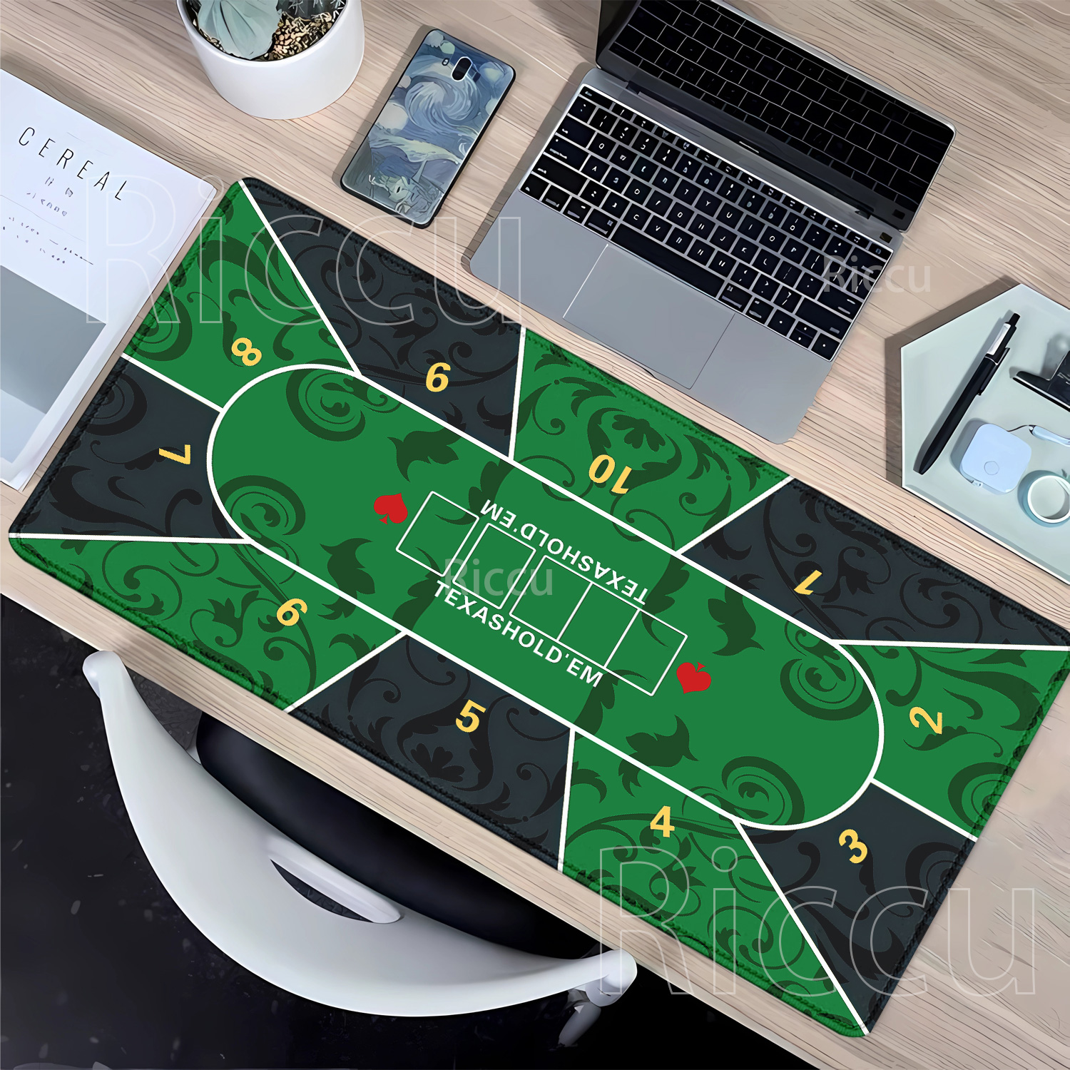 Mousepad Texas Hold’em poker R - Rubber Mat Desk のレビューと価格