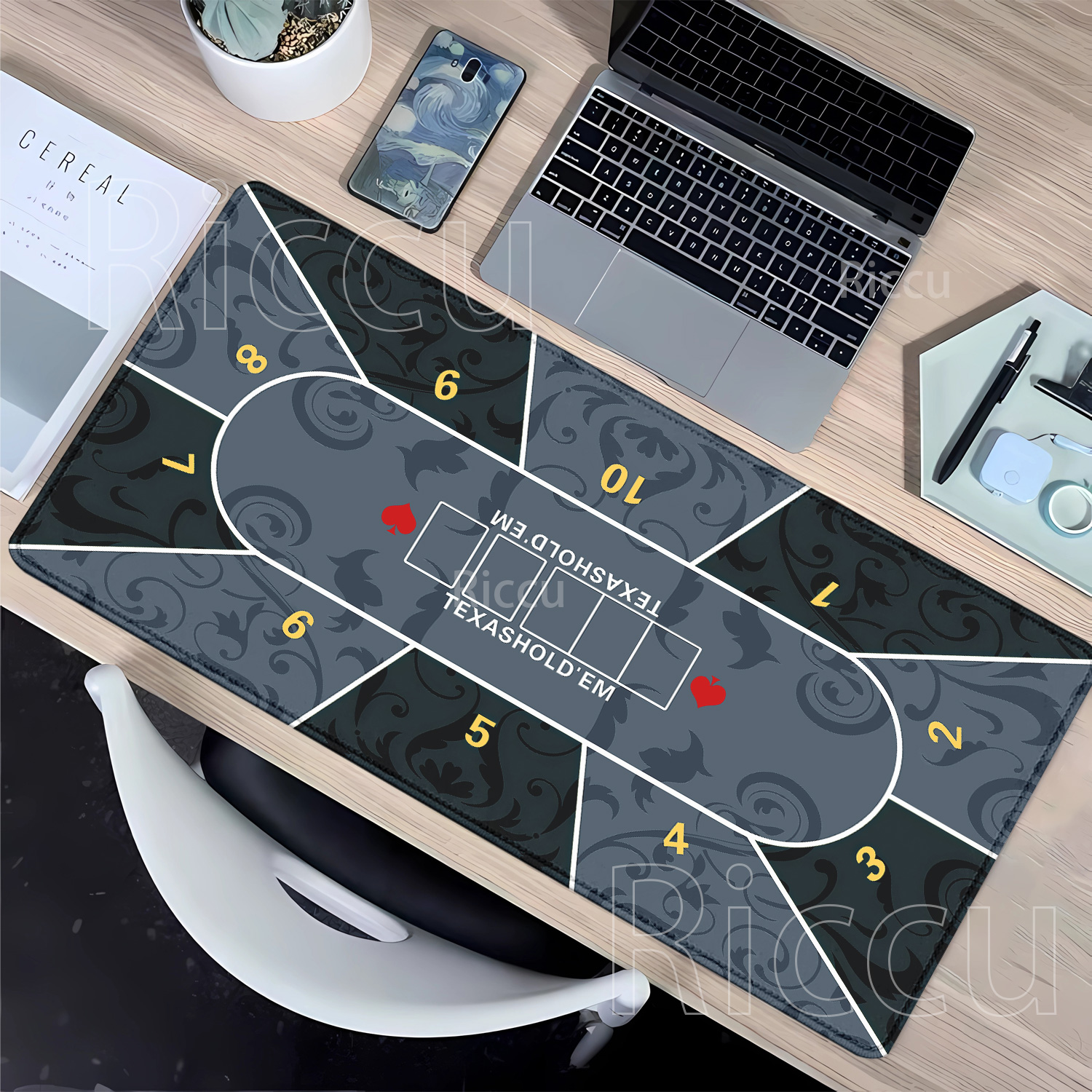 Mousepad Texas Hold’em poker R - Rubber Mat Desk のレビューと価格